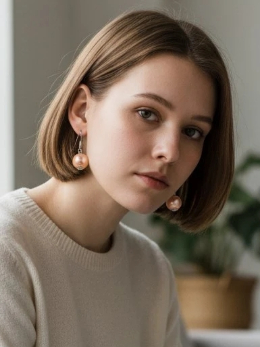 Elegant Silver and Pink Pearl Earrings